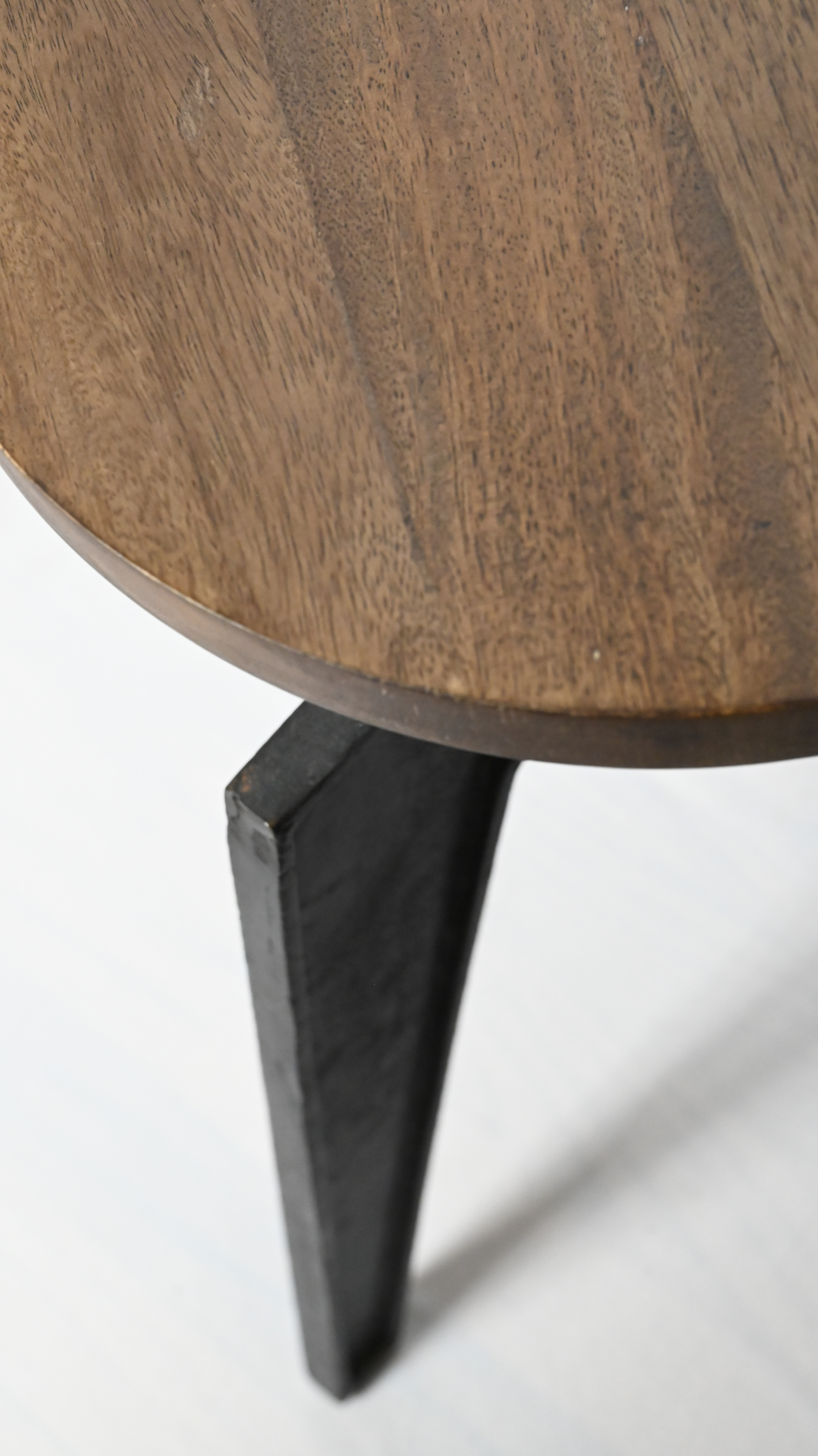 Wood Top - Cast Iron Stool